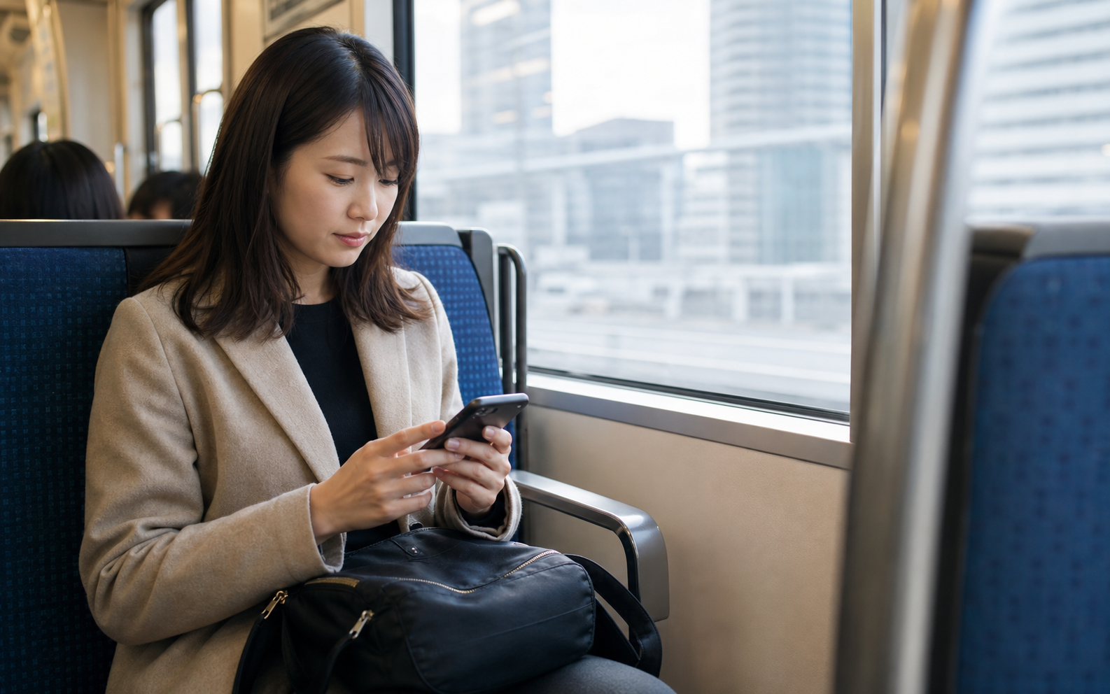a packed morning train and a full day away from a charger