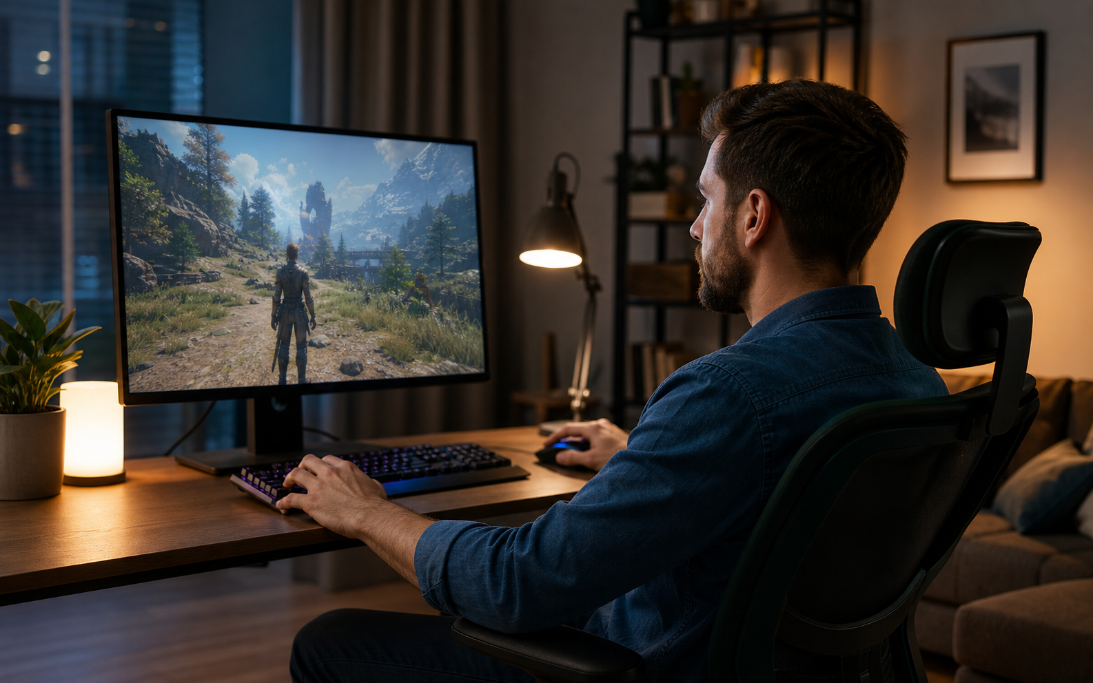 sharing gameplay from a small bedroom desk without a production crew